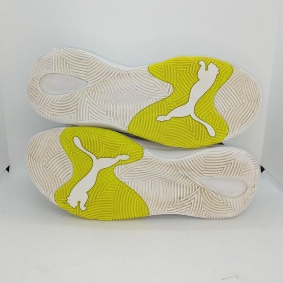 Puma Rebound Future Evo Core Mens Pre-owned White/Black/Yellow Sneakers - sz. 7 - Picture 5 of 6